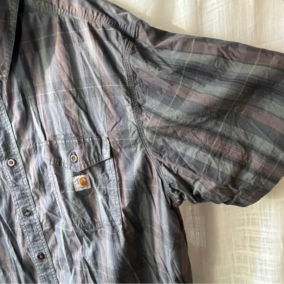 Carhartt Relaxed Fit Men's Short Sleeve Button Down Shirt Size 2XL - Picture 7 of 9